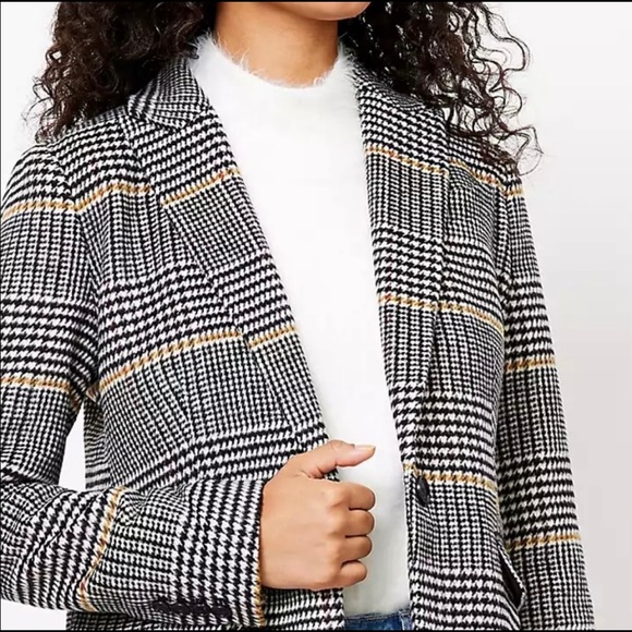Coats | Loft Plaid Modern Blazer | Poshmark